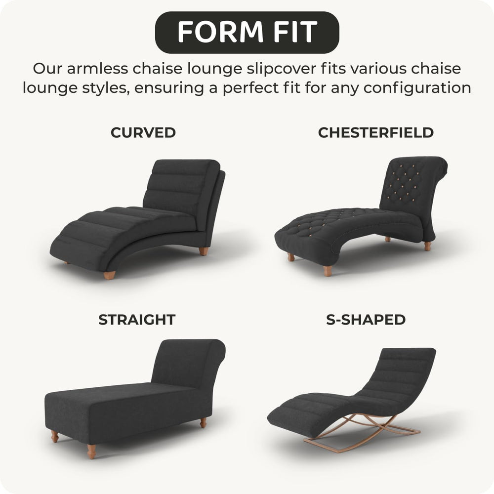 PAULATO Stretch Chaise Lounge Slipcover 1-Piece Non-Slip – Soft Elastic Loung...