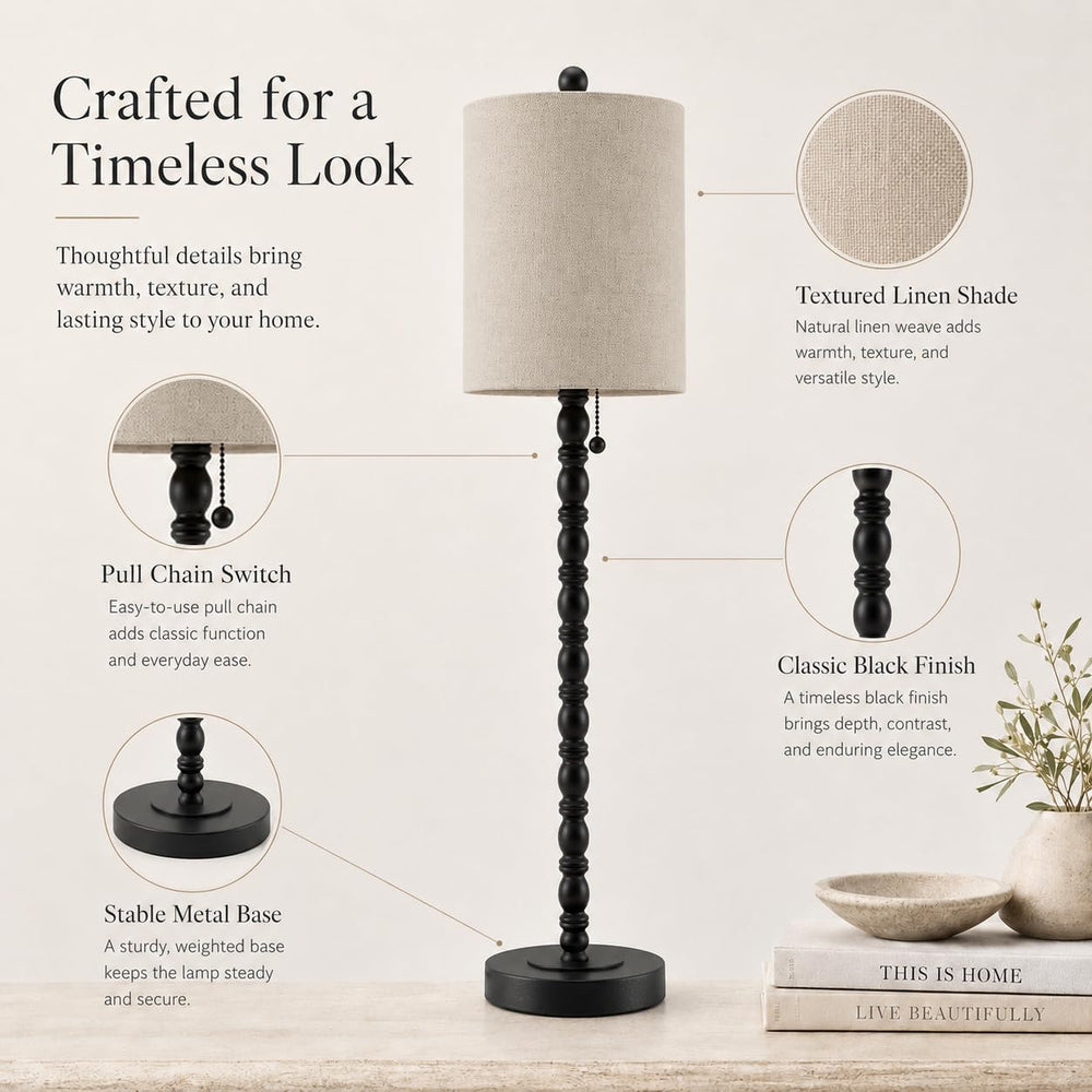 Buffet Lamps, Table Lamps Set of 2-30" H Tall with Sturdy Metal Bases &a...