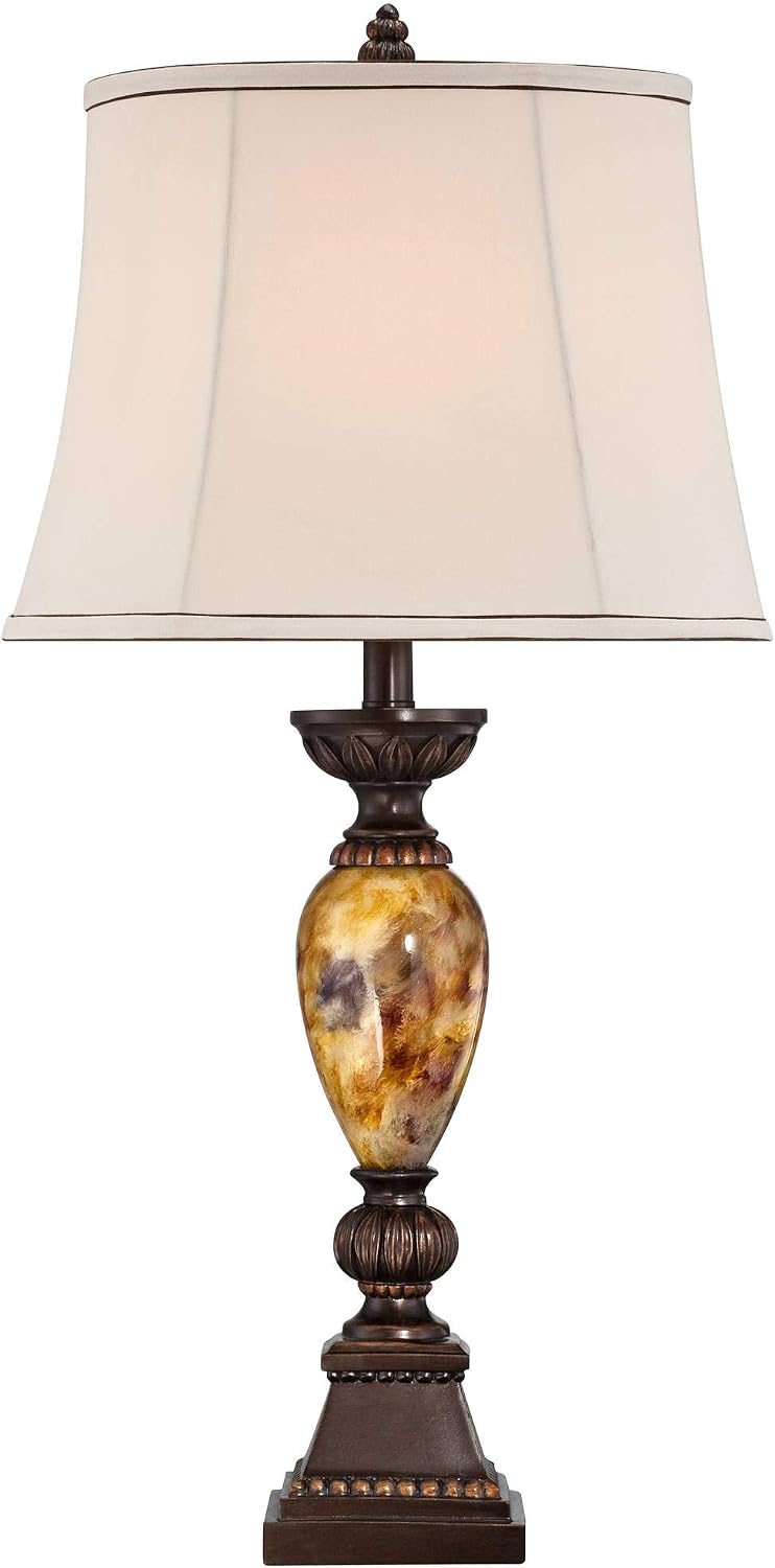 Mulholland 30" Bronze Brown Large 3-Way Table Lamp Table Top Dimmer