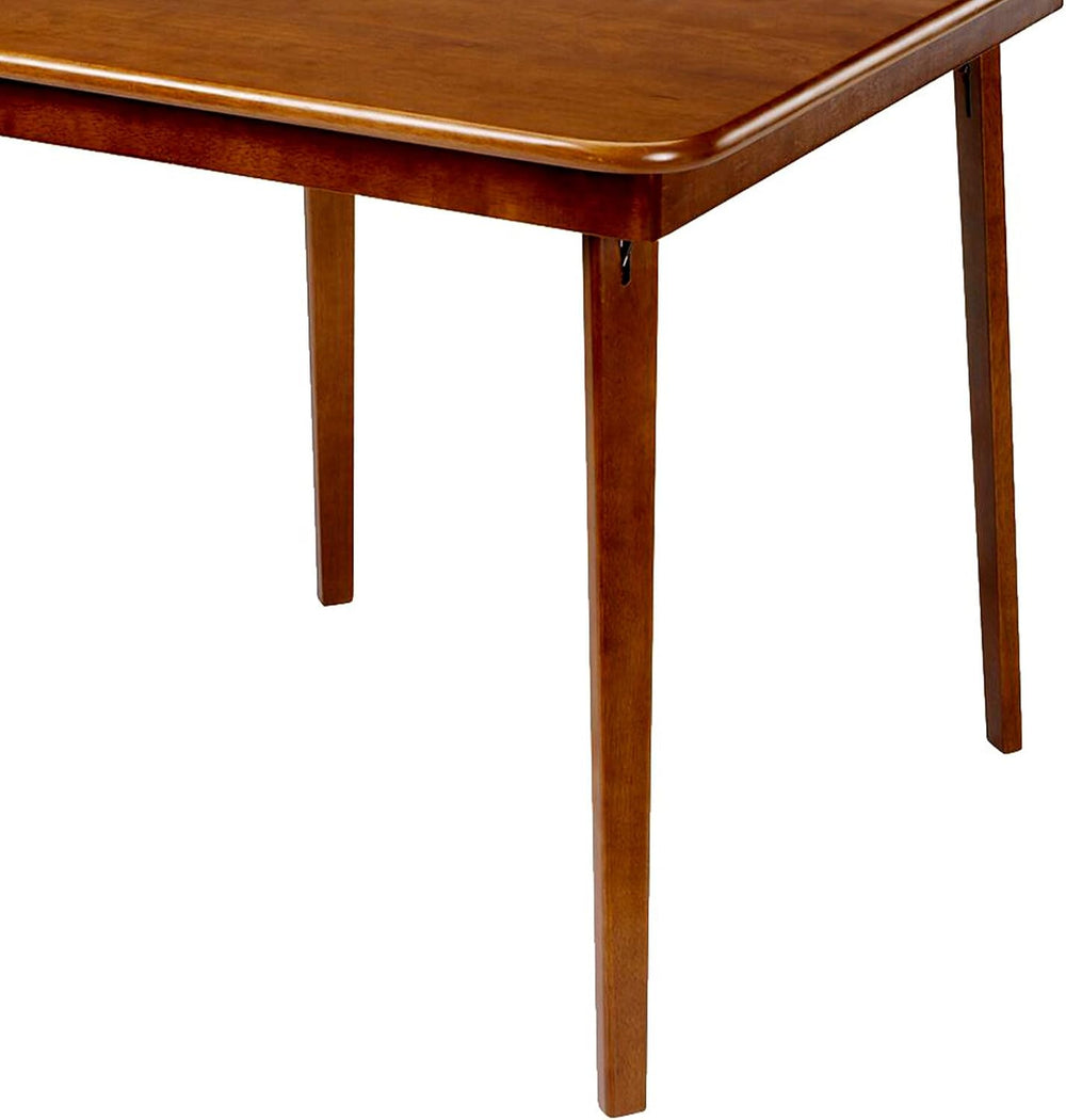 Stakmore Classic Straight Edge Square Wood Folding Table, 32 in, Fruitwood
