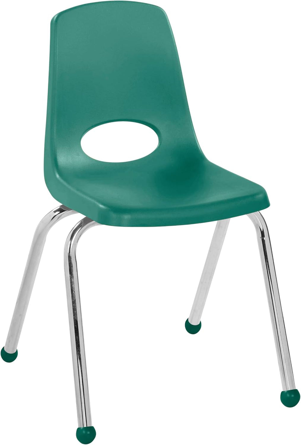 FDP 16" School Stack Chair with Ball Glides, Green, 6-Pack, 10367-GN