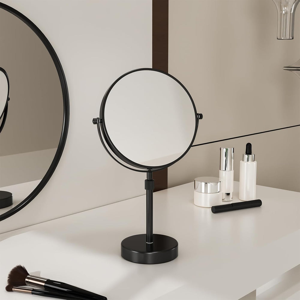 Nicesail Adjustable Makeup Magnified Mirror Matte Black 10X 15 L x 9" W