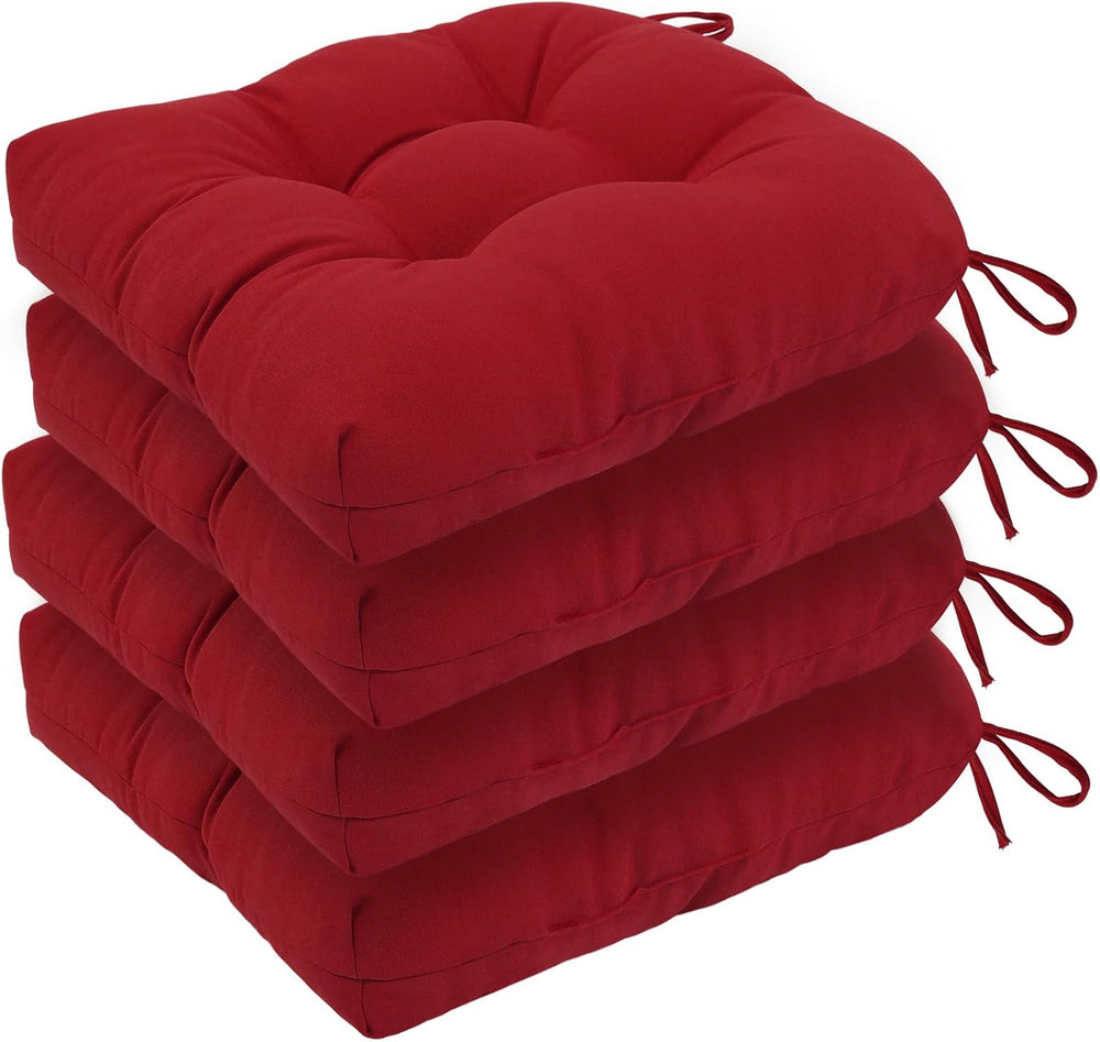 idee-home Outdoor Chair Cushions Set of 4, Patio Seat Cushions