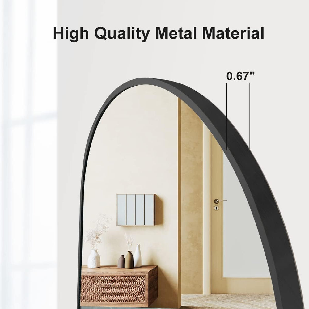 OGCAU 48" x 16" Full Length Mirror Wall Mounted Hanging Mirror, Ova...