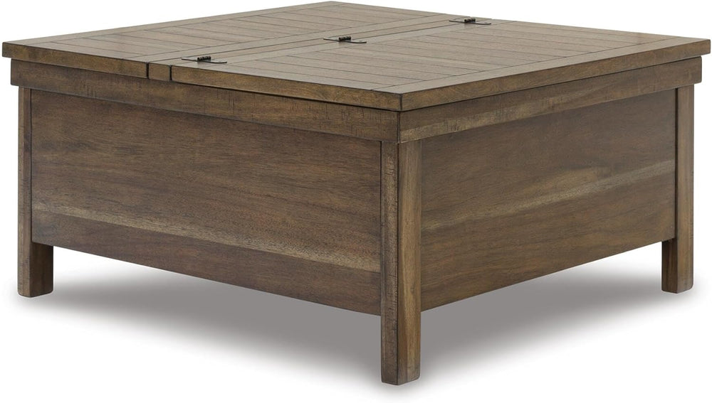 Signature Design by Ashley Wood Lift-Top Coffee Table with Storage, Brown