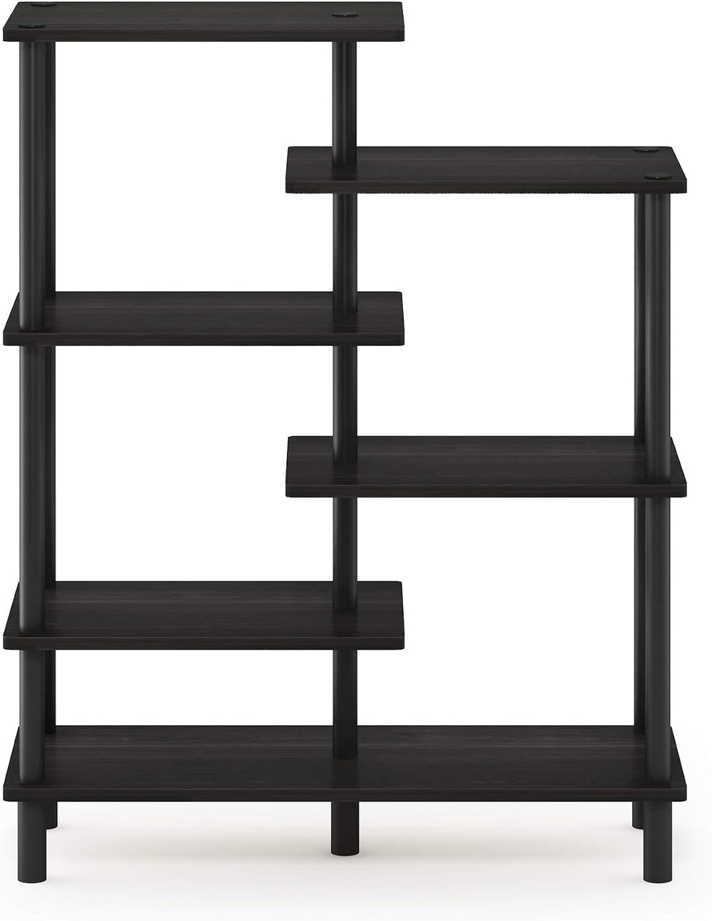 Furinno Turn-N-Tube 6-Tier Accent Display Rack, Espresso/Black