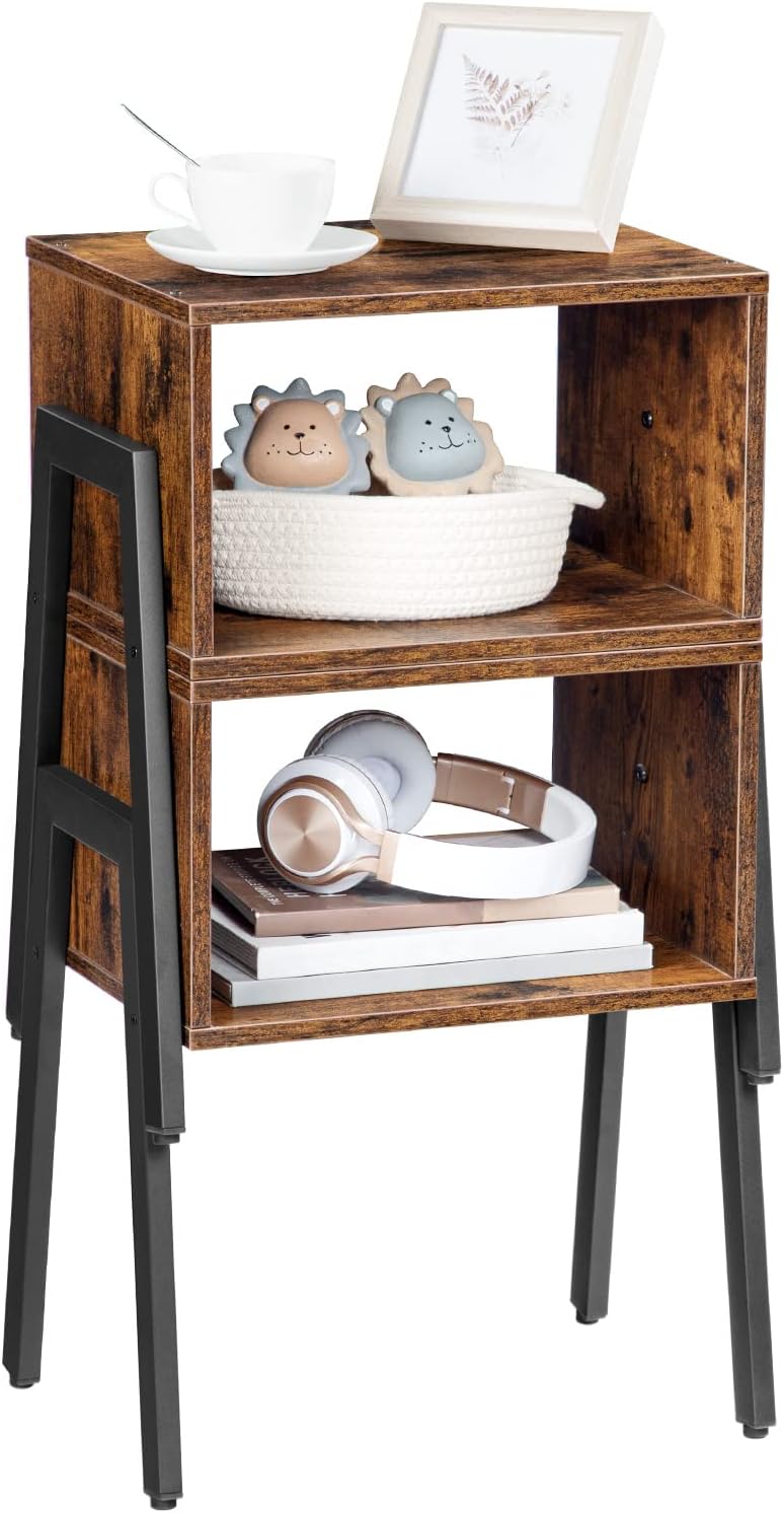 HOOBRO Nightstands Set of 2, Stackable End Tables, Small Side Tables