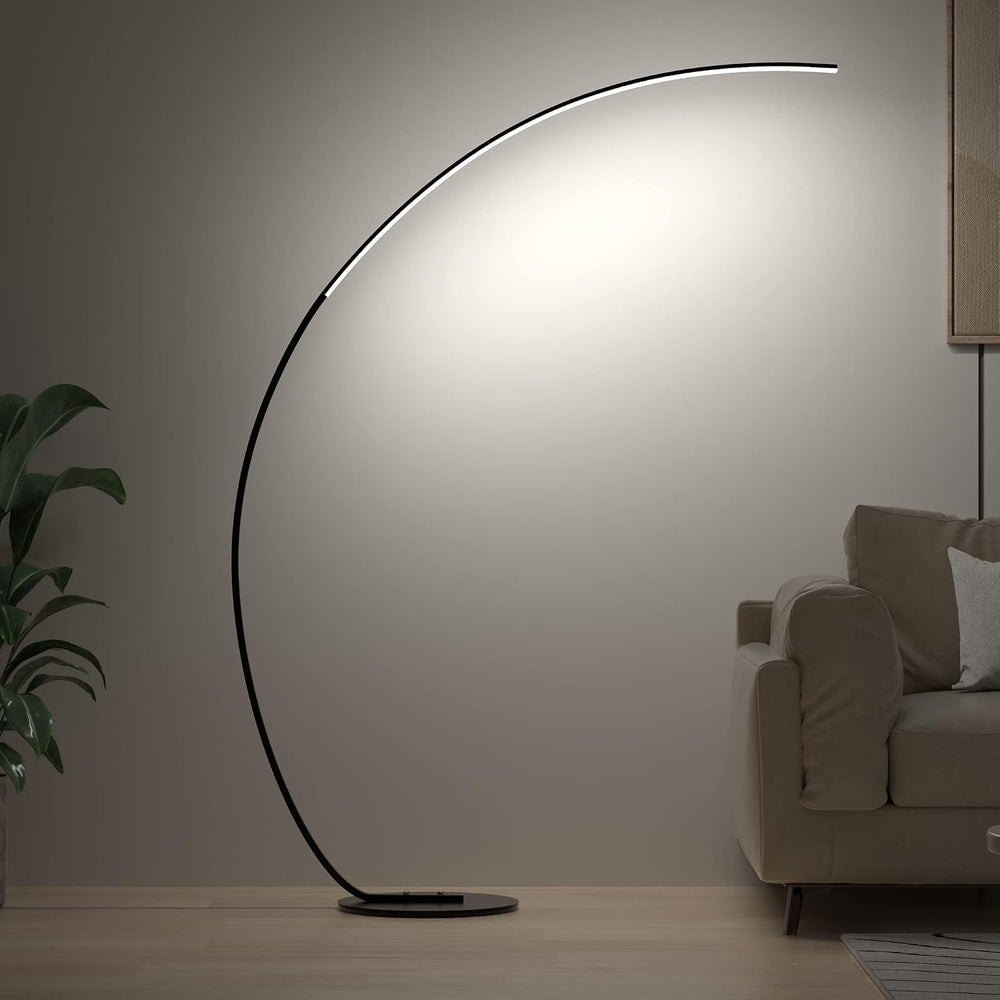 E.P. Light RGBW Modern 69.99 inch Arched Standing Reading Floor Lamp with Rem...