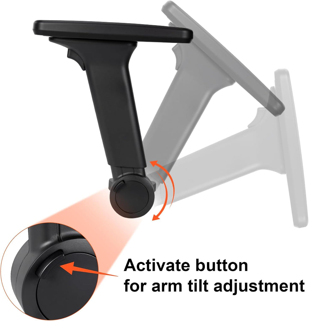 Frassie Height Adjustable Fold Down Chair Armrest Pair