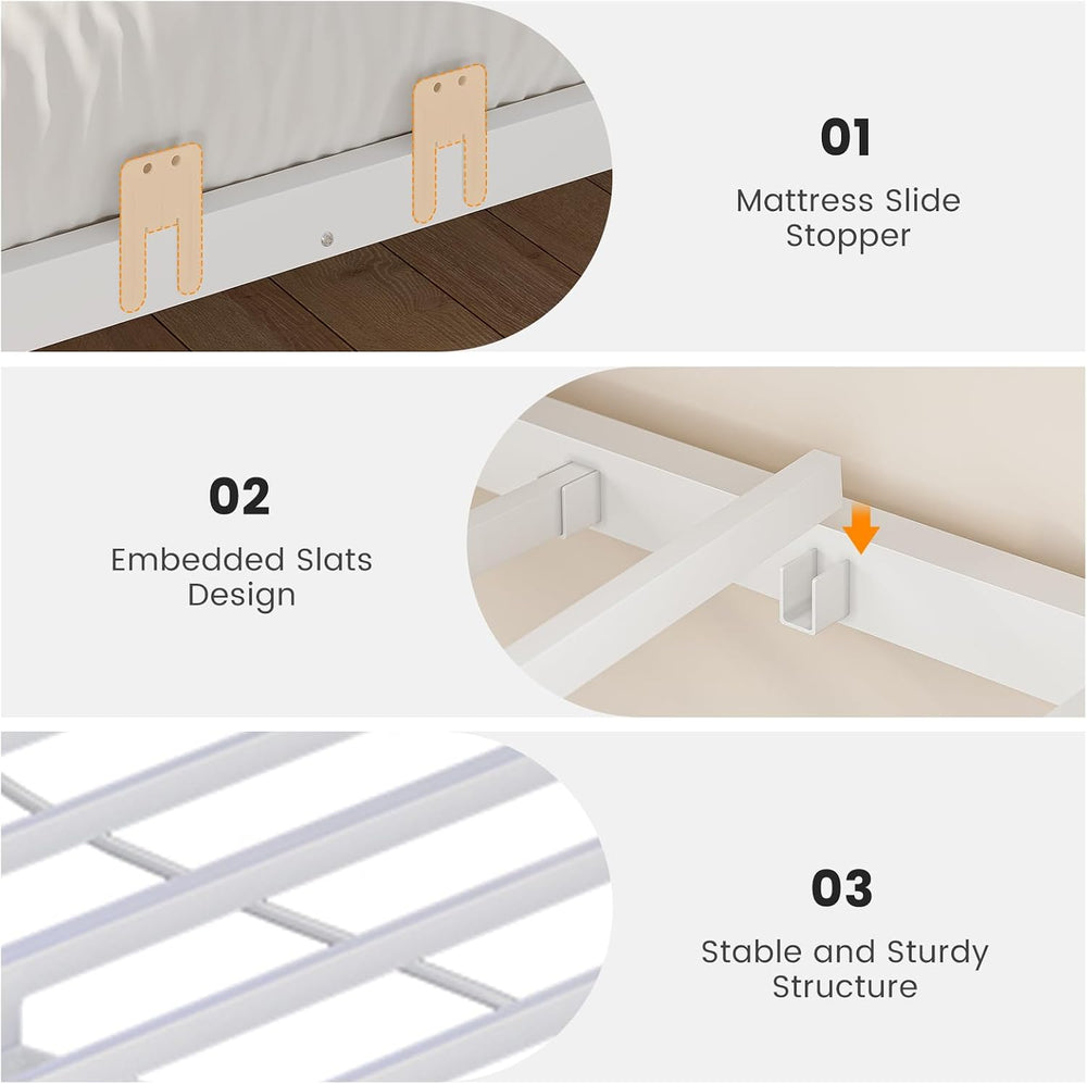 Corner Bed Frame with 6 Drawers, Full Size Day Bed with Bookcase Storage
