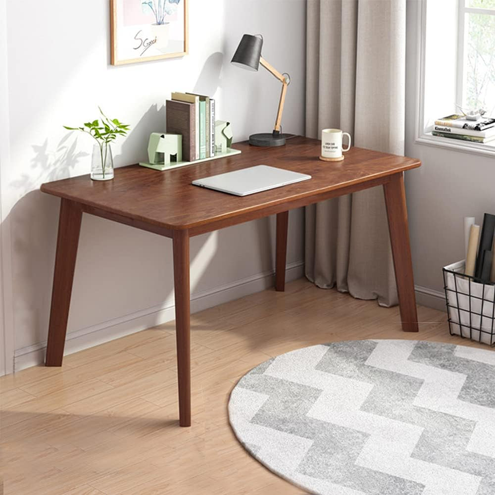 IOTXY Simple Wooden Writing Desk - 39" W PC Laptop Computer Table, Walnut