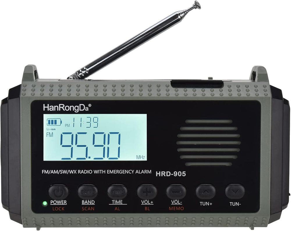 Emergency Radio 10000MAH Weather Radio Solar Hand Crank AM/FM/SW/NOAA Weather...