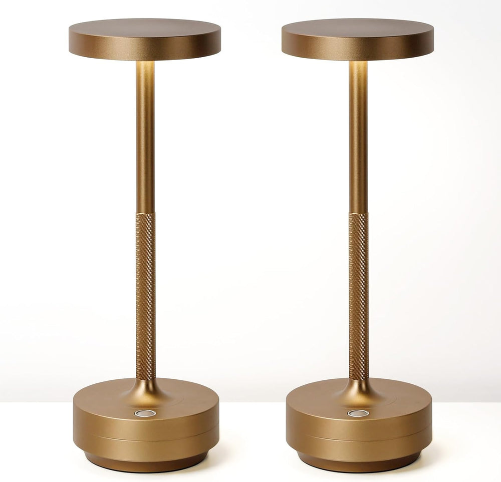 LED Cordless Lamp 5000mAh Table Lights Rechargeable 2-Pack Bronze