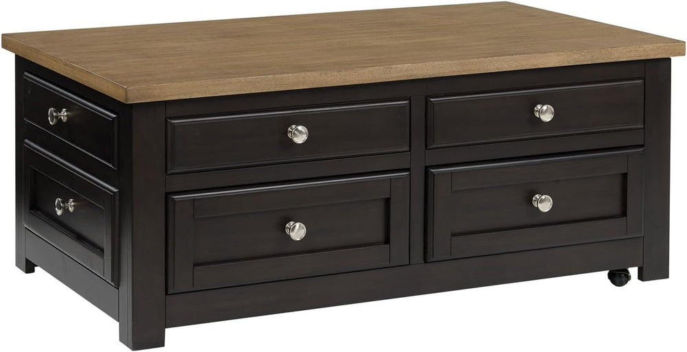 Signature Design by Ashley Drazmine Casual Lift-Top Coffee Table with 4 Drawe...
