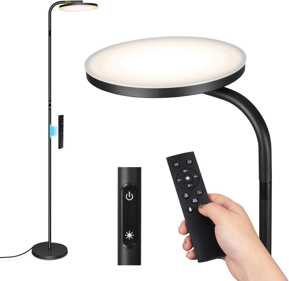 LED Floor Lamp – 36W Super Bright Standing Lamp with Remote & Touch Contr...
