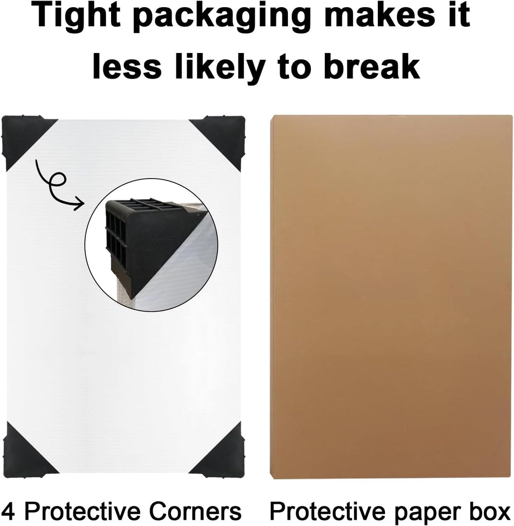 Corrugated Plastic Board 24" x 36", 5 Pack White Plastic Poster Boa...