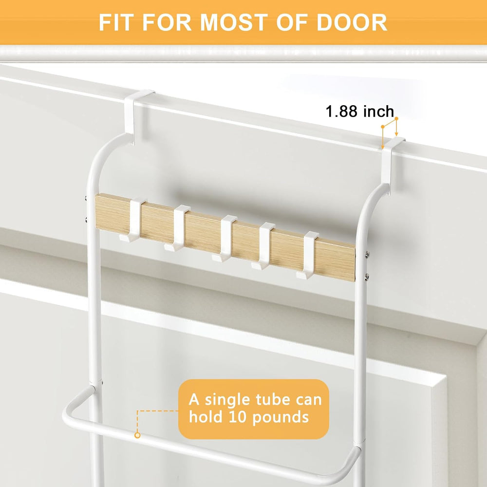BTY Over The Door Towel Rack 5 Tier Towel Door Hanger for Bathroom Over The D...
