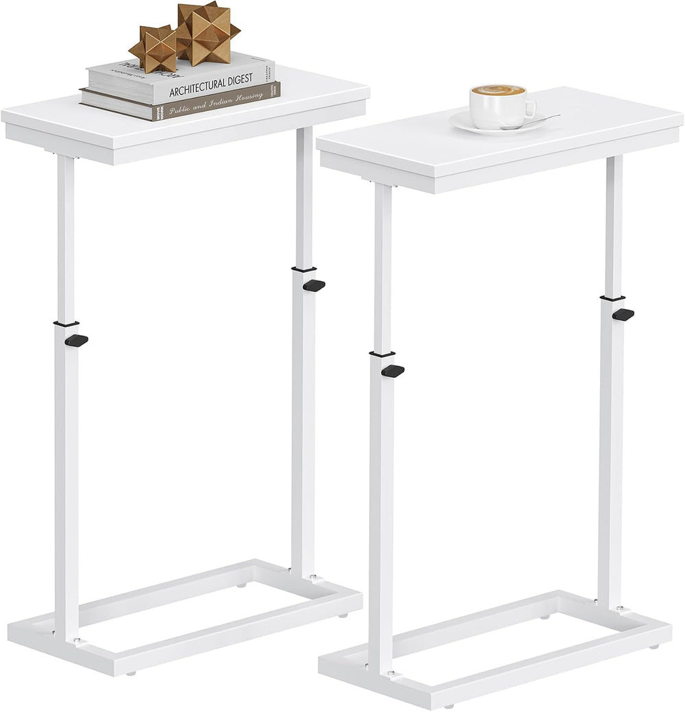 TUTOTAK End Table, Side Table, Tall Couch Table, Sofa Table, Set of 2