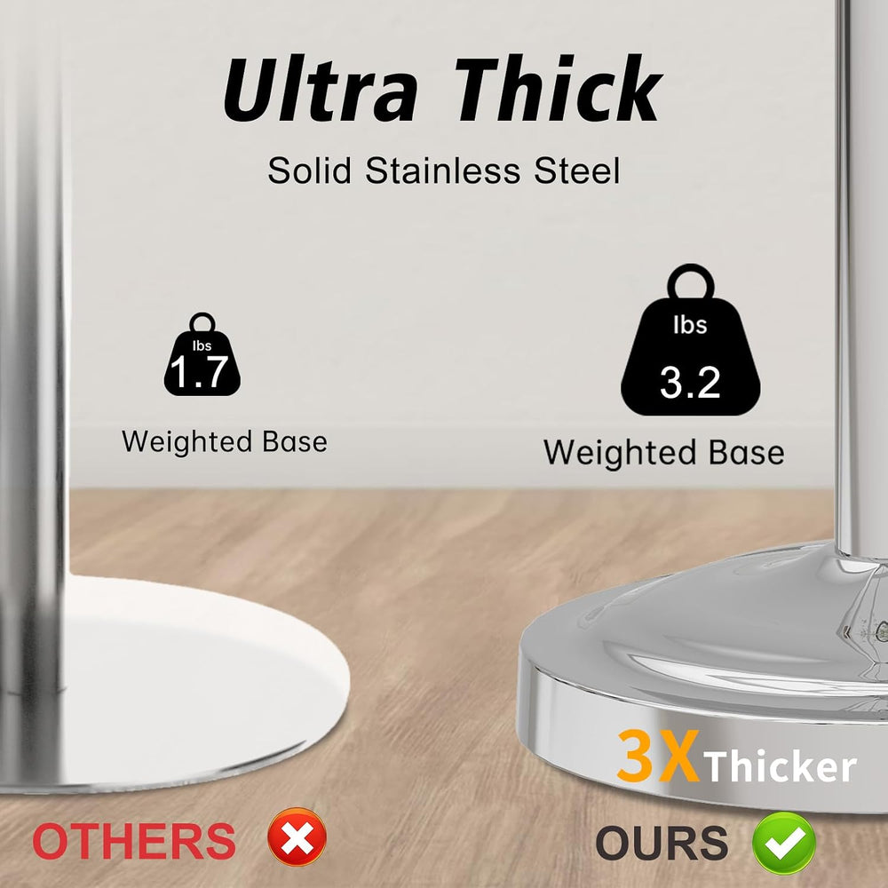 Hoimpro Hand Towel Holder Stand Free Standing Towel Bar Polished Chrome