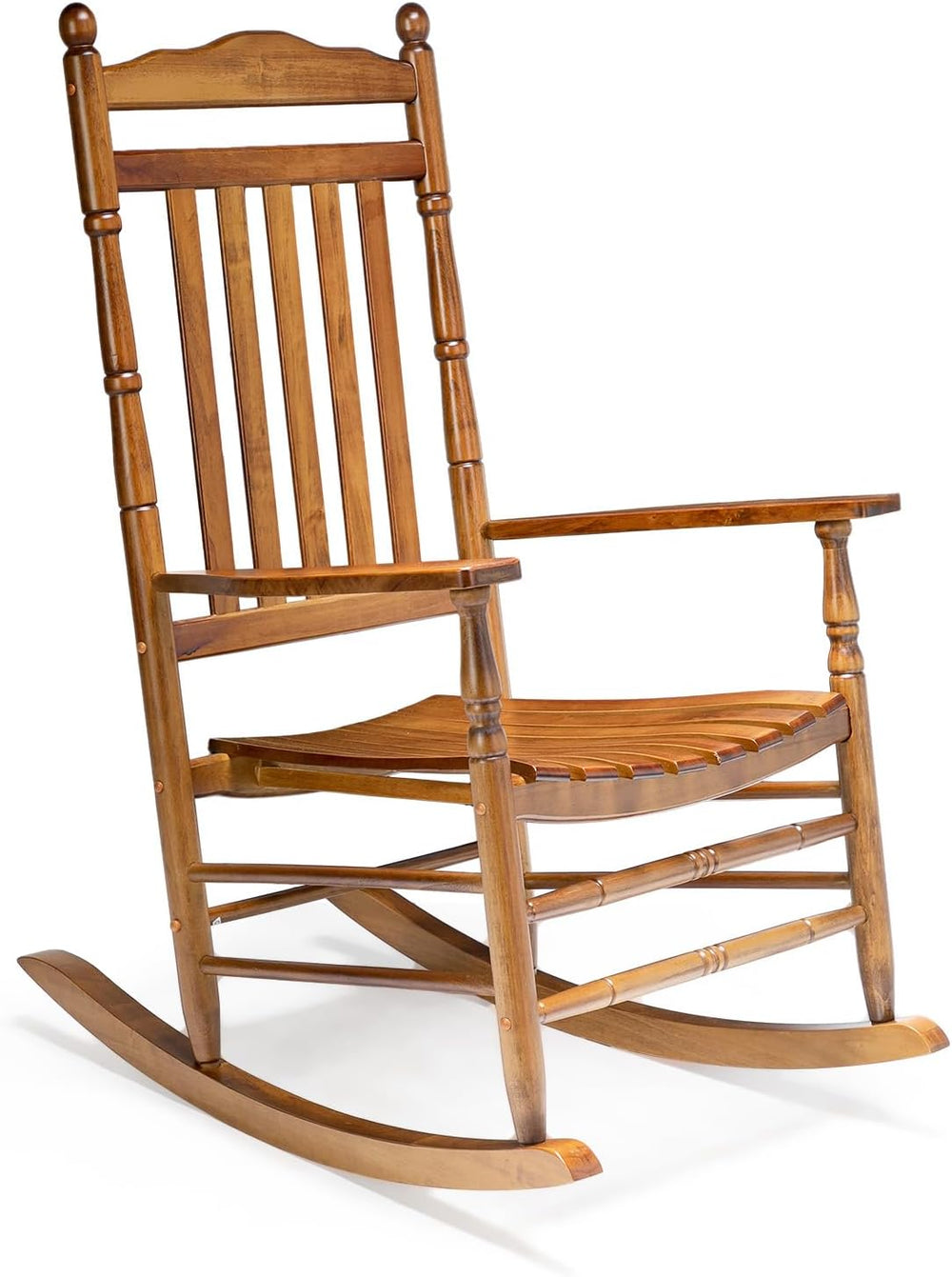 VINGLI Wooden Rocking Chair Outdoor, Patio Rockers with High Back, Support 45...