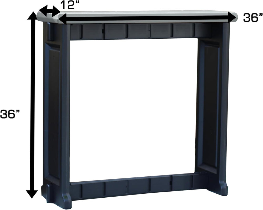 Single Bar Set Includes 2 Barstools Deep Grey Top & Black Base Ideal for ...