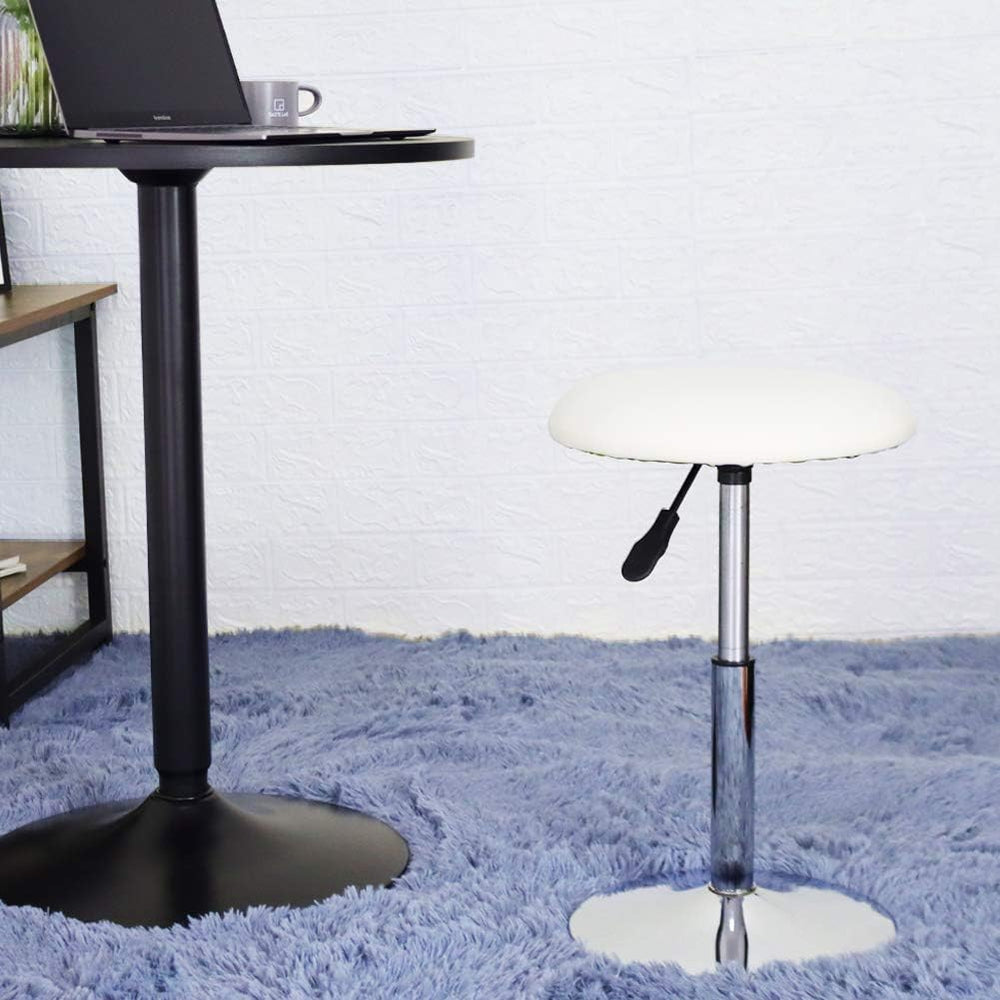 FURWOO Round Vanity Chair Height Adjustable Mini Bar Stool for Salon Spa Smal...