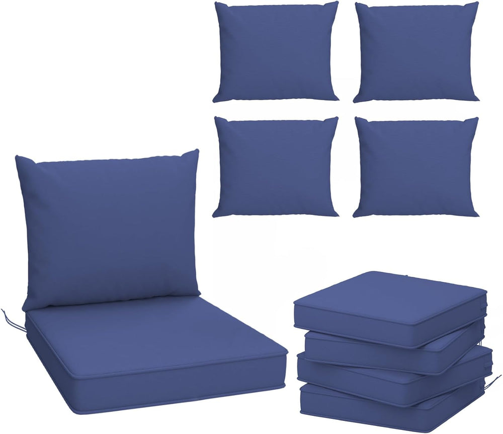 Outdoor Chair Cushions Set of 4, 22 x 22 Inch Patio Furniture Cushions with S...
