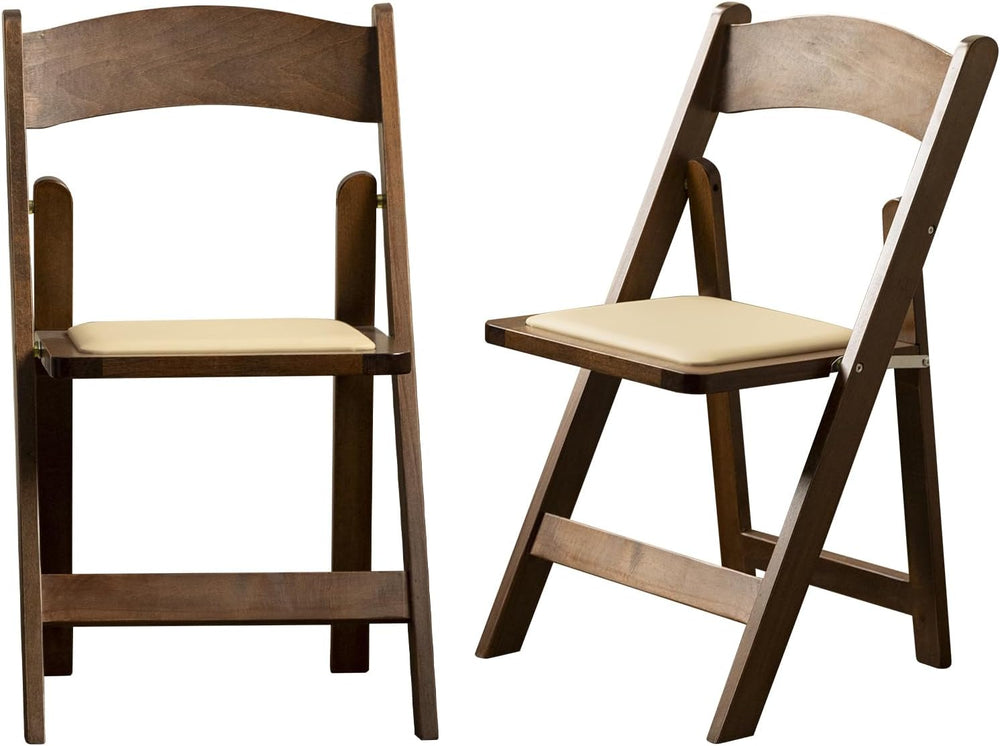 4 Pack Series Fruitwood Wood Folding Chair with Soft Leather Cushion Suitable...