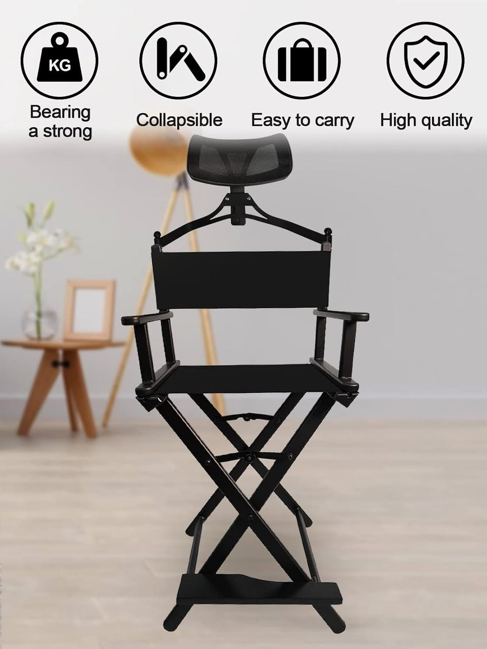 Lorvain Folable Makeup Artist Stool Chair