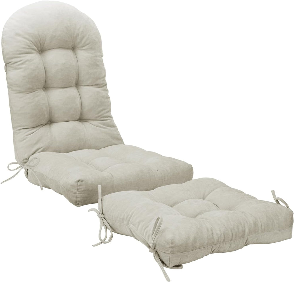 Rocking Chair Cushion Set, Ottoman Cushion Included, Oyster White