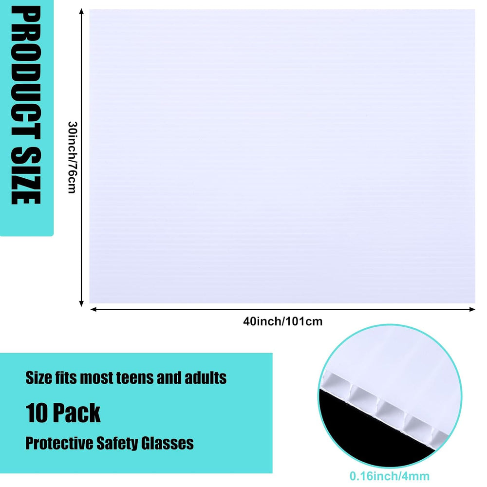 Capoda Pack Corrugated Plastic Board 4mm Yard Sign, 30 x 40 Inch, White, 10