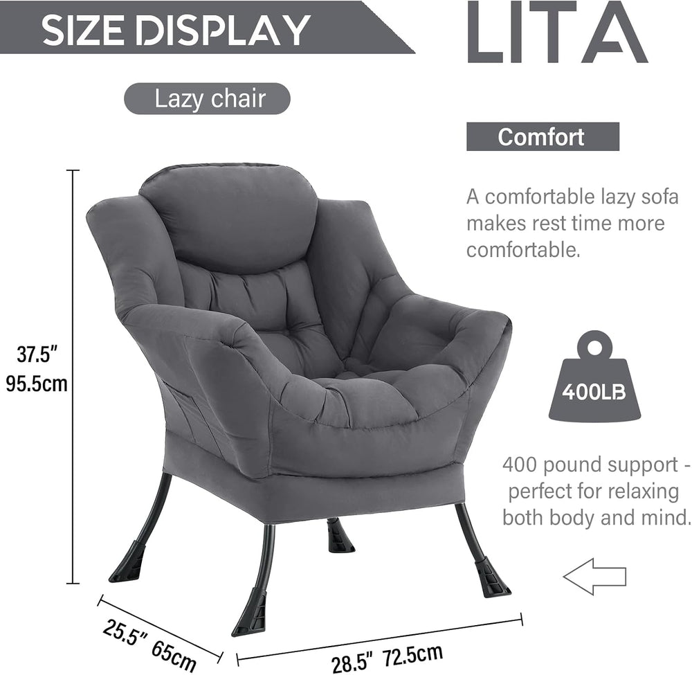 LITA Lazy Chair Comfy Accent Reading Chair