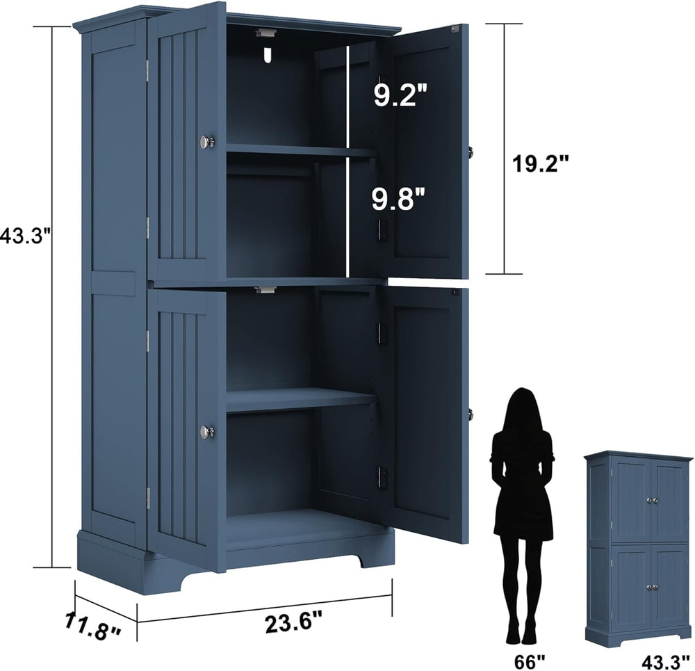 ChooChoo Bathroom Floor Cabinet with Adjustable Shelves
