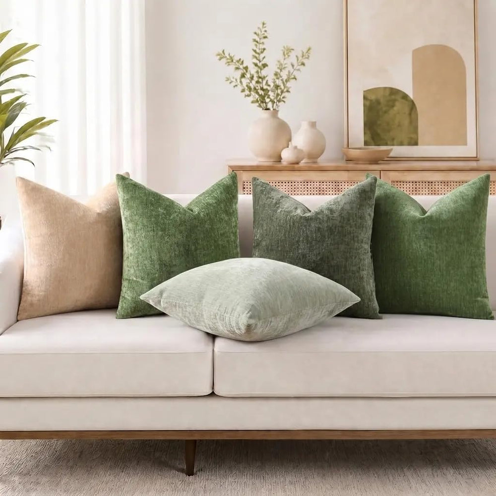 decorUhome Christmas Olive Green Throw Pillow Covers 24X24 Set of 2