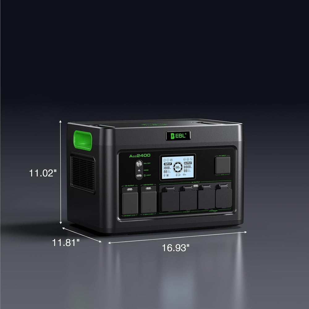 EBL 2400W Portable Power Station LiFePO4 Battery for Home Use