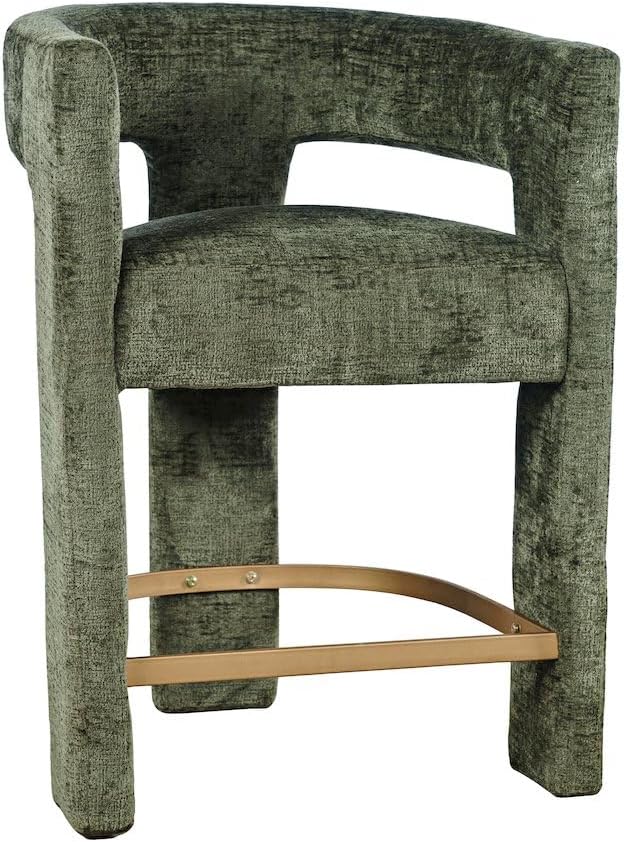 Jofran Gwen Forest Upholstered Counter Stool with Arms – Versatile Barstools ...