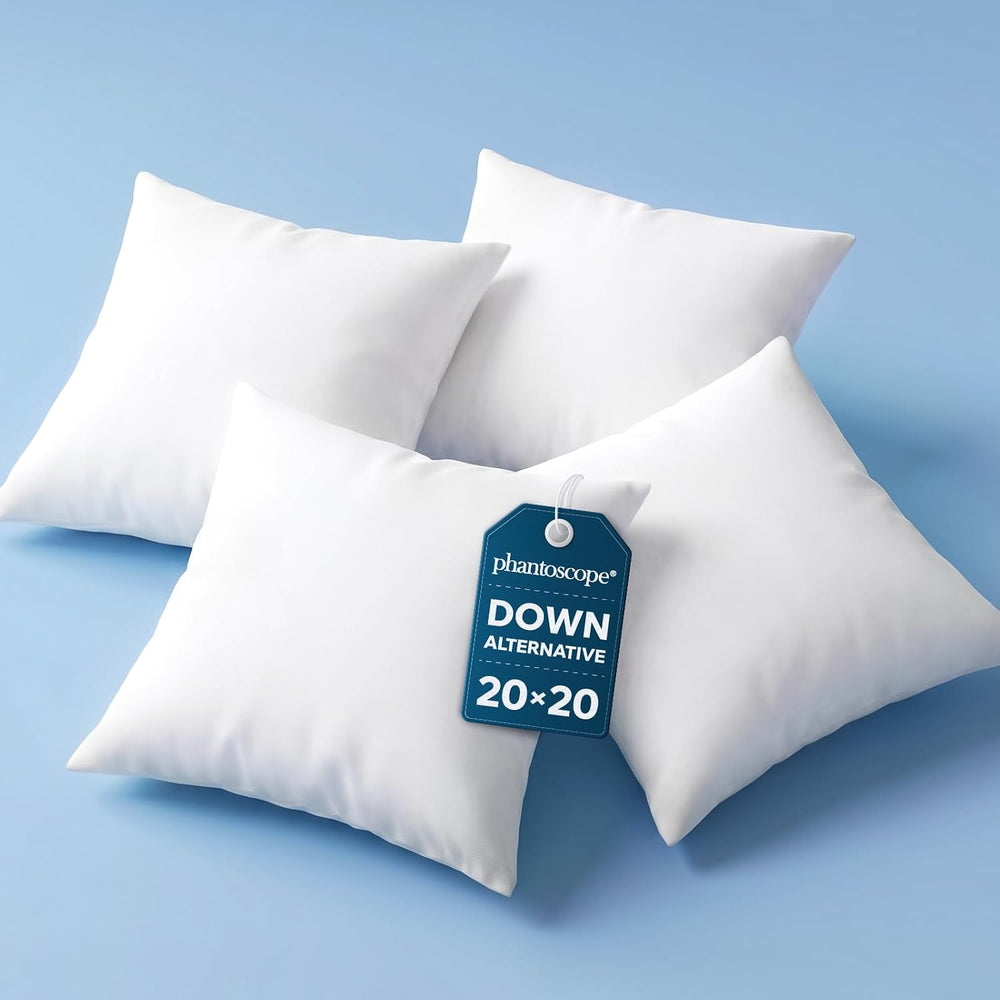 Phantoscope Throw Pillow Inserts Decorative Throw Pillows 20x20 Inch 4 Pack
