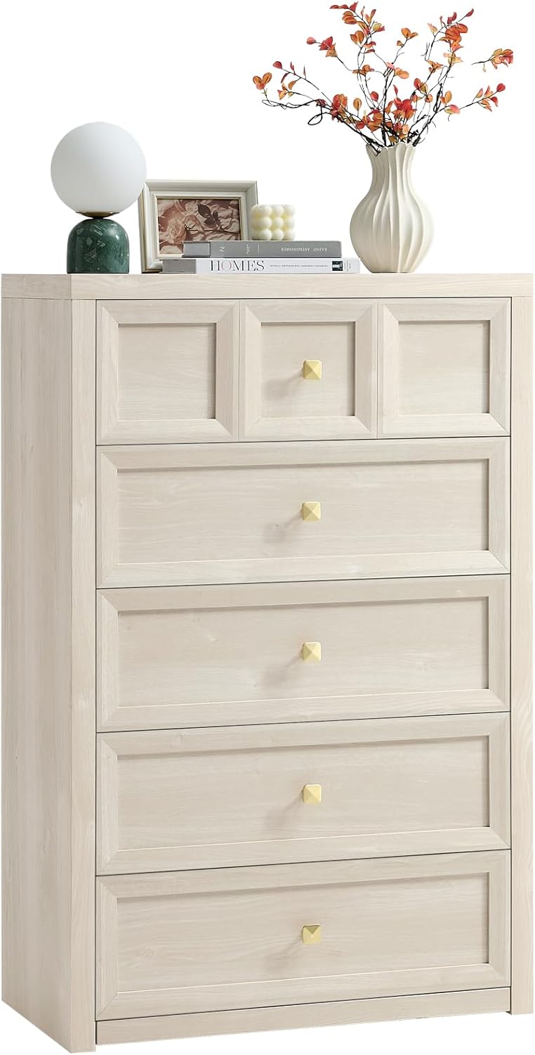 5 Drawers Dresser for Bedroom, 45.7" Tall Large Dresser & Chests of ...