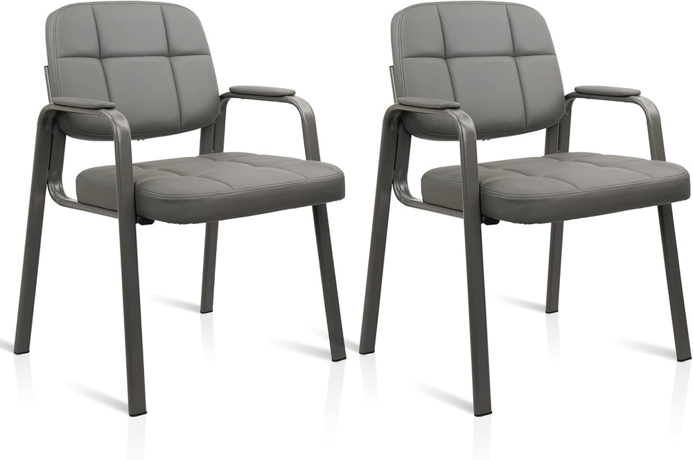CLATINA Waiting Room Guest Chair with Bonded Leather Padded Arm Rest for Offi...