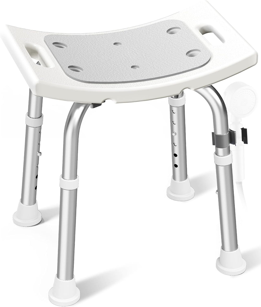 HOMLAND Shower Chair for Inside Shower, Adjustable Height Shower Stool