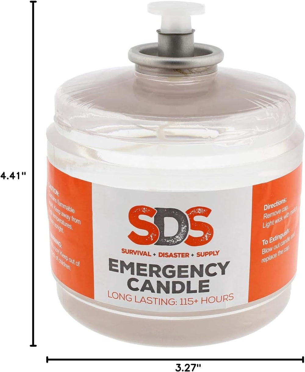 SDS Liquid Oil Candles - Long Burning Survival Candles, 115 Hour Burn Time