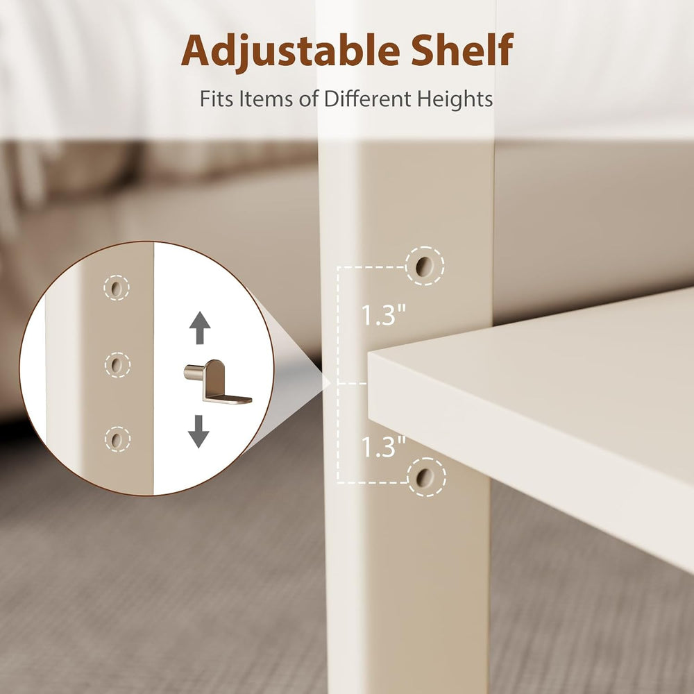 Expandable Coffee Table with Hidden Storage and Wheels,White