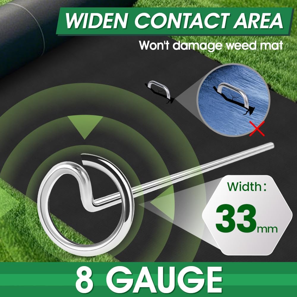 6 Inch Landscape Staples, Weed Barrier Fabric Stakes, Garden Pins (300pcs)