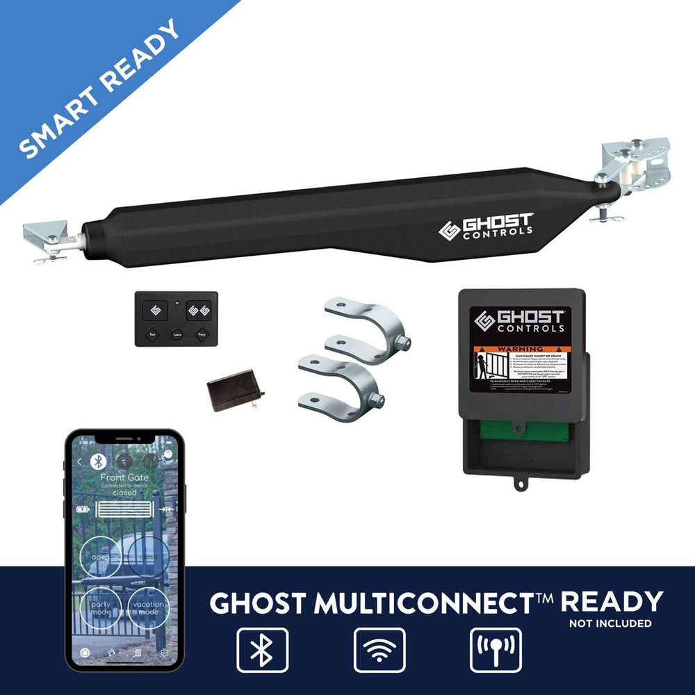 Ghost Controls D Series Single Smart Ready Automatic Gate Kit with Tube Gate ...