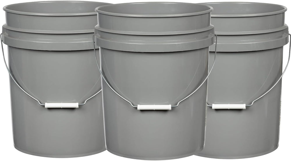 House Naturals 5 Gallon Food Grade Made in USA Plastic Bucket with Screw On A...