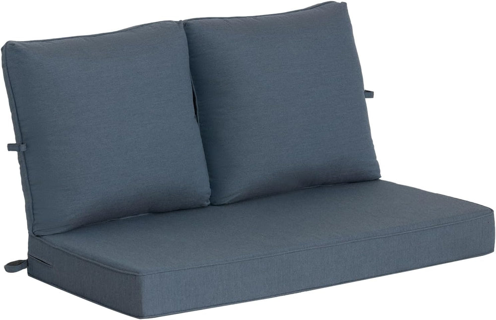 Goodgoods 48x24 Sunbrella Loveseat Cushion Set, 30D Foam, Denim
