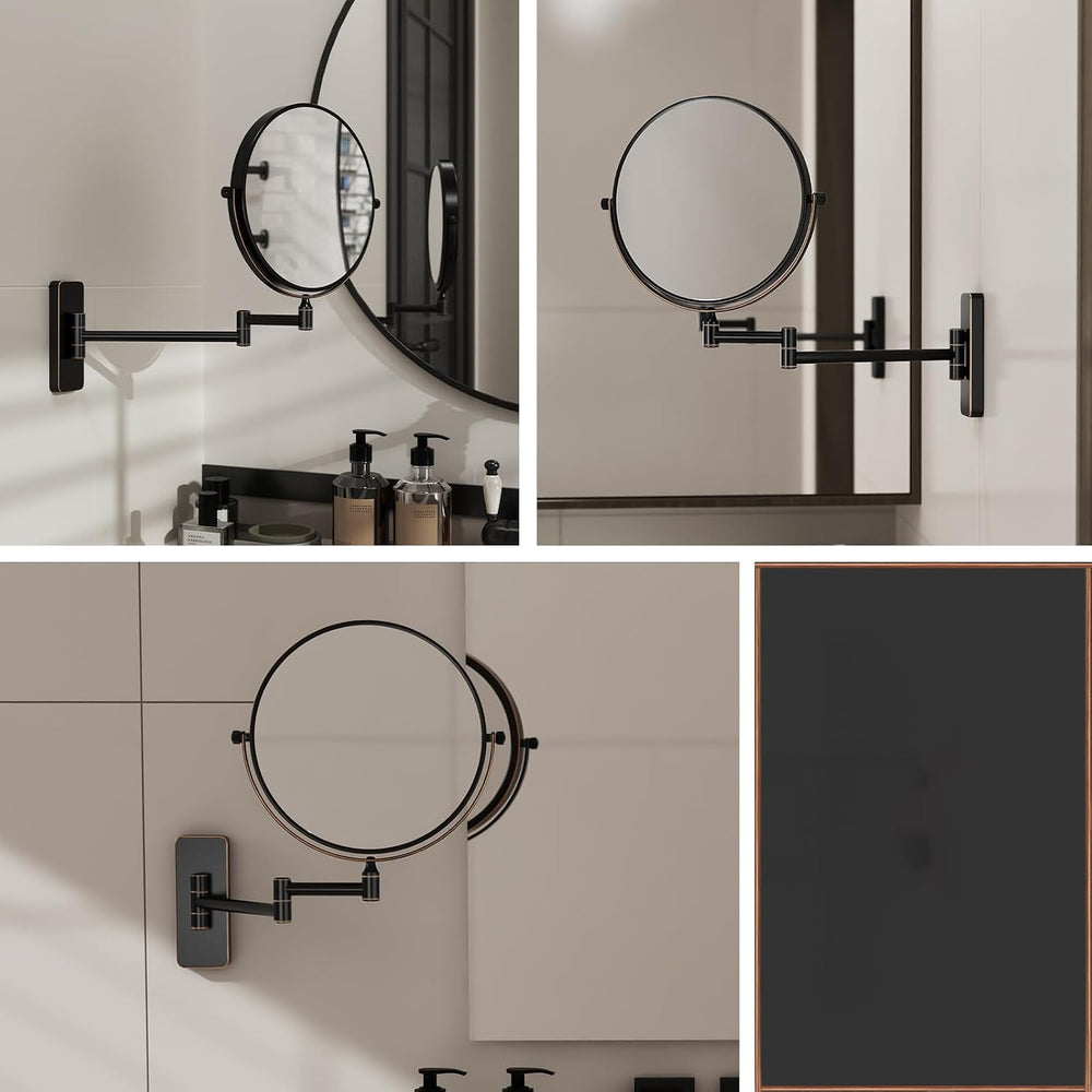 Nicesail Wall Mounted Magnifying Makeup Mirror Oil Rubbed Bronze 10x 8inch
