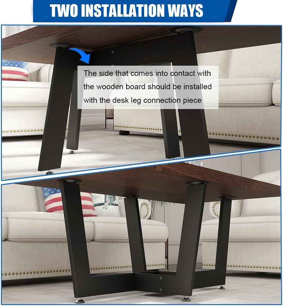 KaKaBB Metal Coffee Table Legs, 18 Inch Coffee Table Base, Furniture Leg for ...