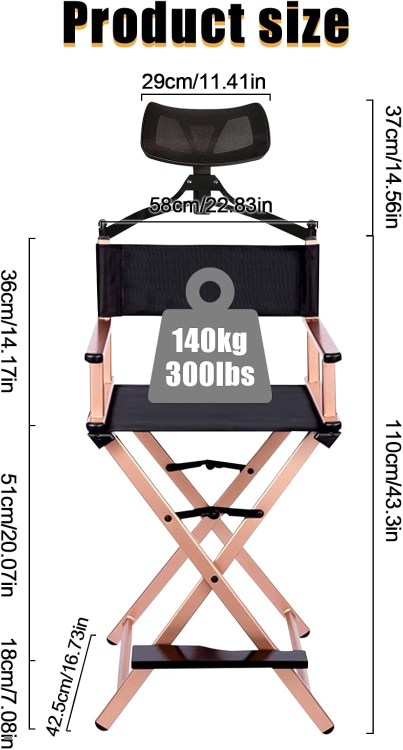 Lorvain Folable Makeup Artist Stool Chair