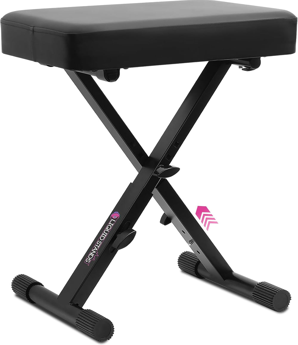 Liquid Stands Foldable Adjustable Piano Bench X-Style for Musicians